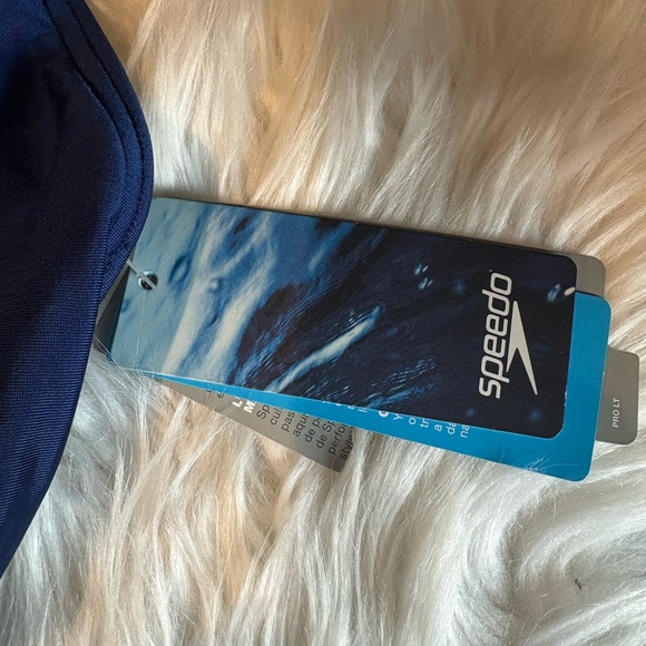 Speedo Blue One Piece Swimsuit with V-Neck and High-Leg Cut - Picture 6 of 7